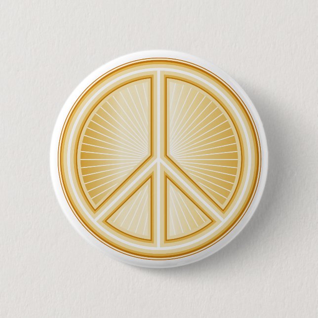 Peace Symbol 6 Cm Round Badge (Front)