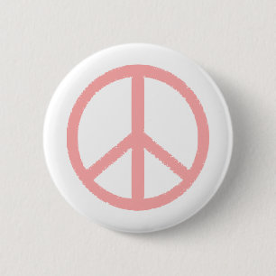 peace symbol 6 cm round badge