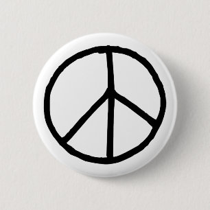 Peace Symbol 6 Cm Round Badge