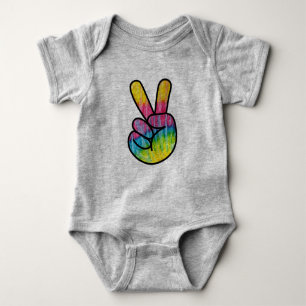 peace symbol baby bodysuit