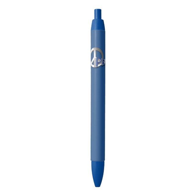 Peace symbol black ink pen (Front Vertical)