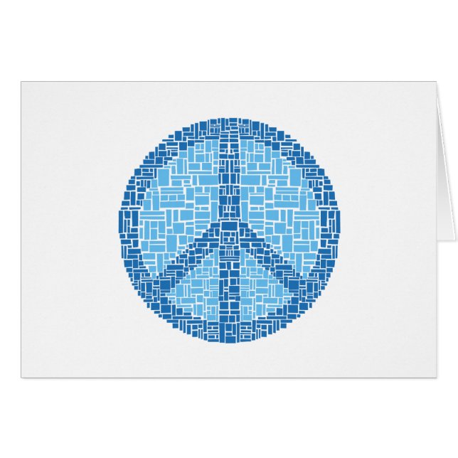 Peace Symbol (Blue) (Front Horizontal)