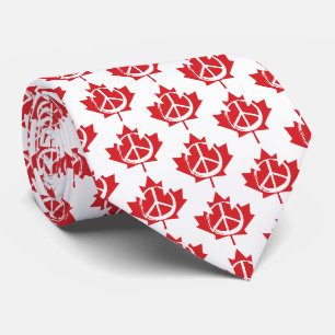 Peace Symbol Canada is Not for Sale to the USA Tie