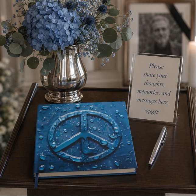 Peace Symbol Celebration of Life Memory Book (A beautiful place to preserve memories, love, and heartfelt messages forever.)