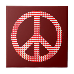 Peace Symbol Ceramic Tile