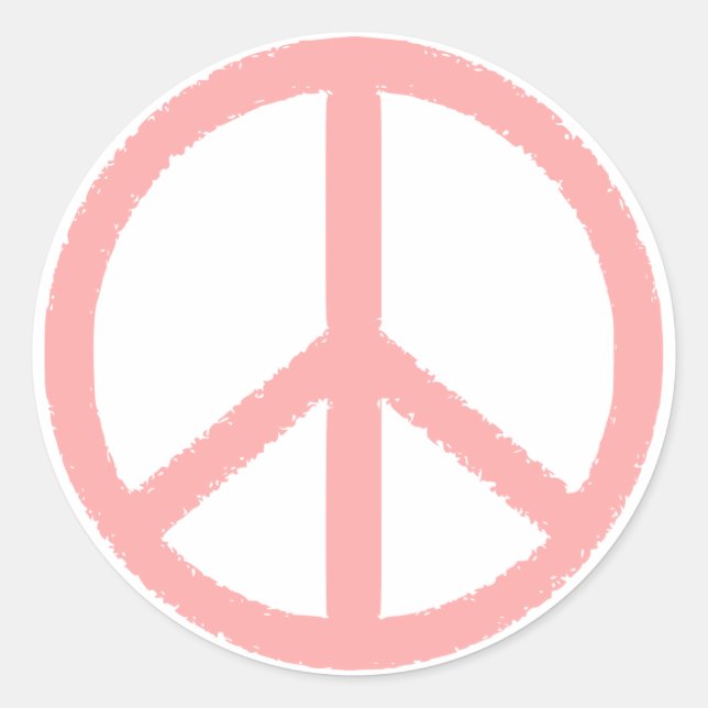 peace symbol classic round sticker (Front)
