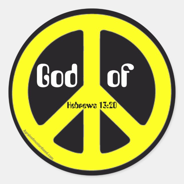 Peace Symbol Classic Round Sticker (Front)
