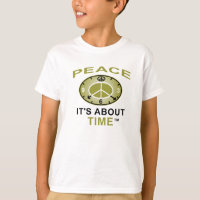 PEACE SYMBOL CLOCK AA T shirt (White)