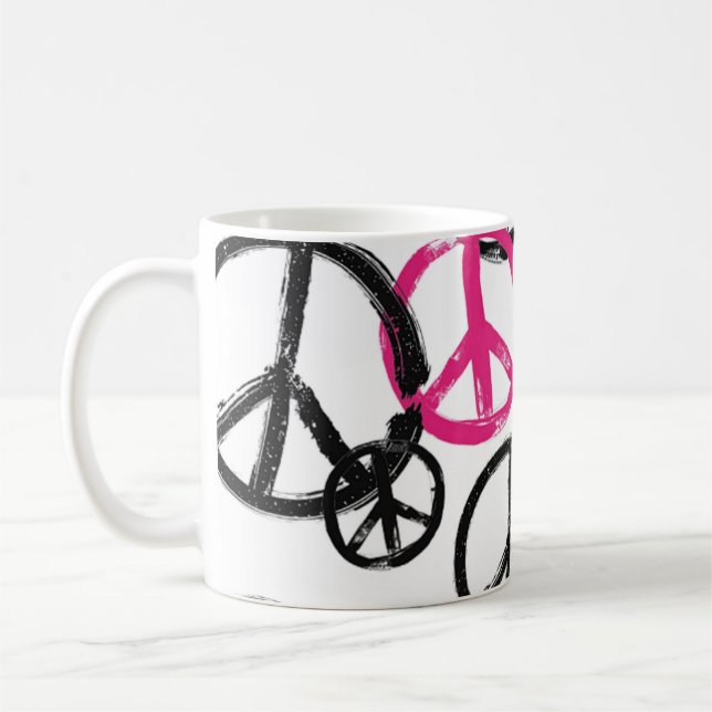 Peace symbol coffee mug (Left)