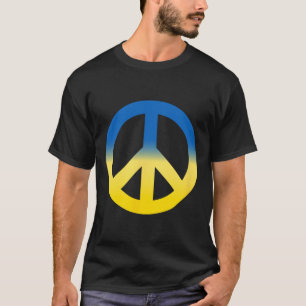 Peace Symbol - Colors Of Ukraine Flag With Peace S T-Shirt