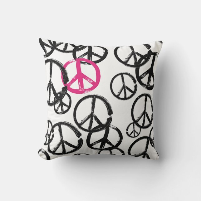 Peace symbol cushion (Front)