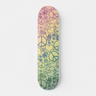 Peace Symbol Design Skateboard
