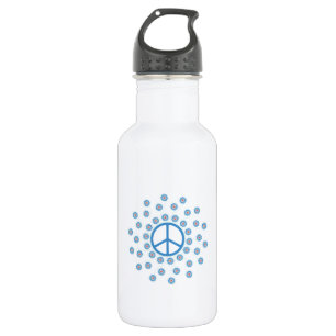 Peace Symbol Flowers 532 Ml Water Bottle