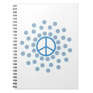 Peace Symbol Flowers Notebook