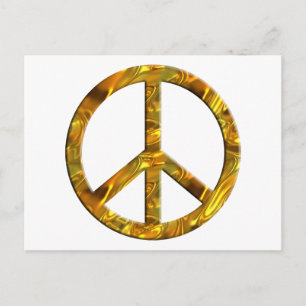 PEACE symbol - GOLD Postcard