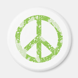 Peace Symbol (Green) Magnet