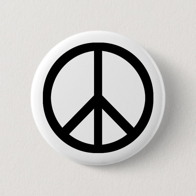 Peace symbol (heavy) button (Front)