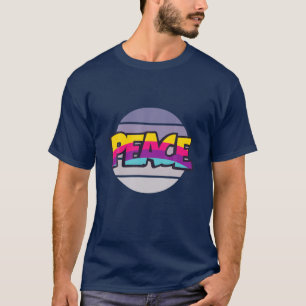 Peace Symbol Hippie Sign Love Happiness 60S 70S Fl T-Shirt