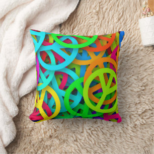 Peace Symbol Icon Modern Sign Throw Pillow