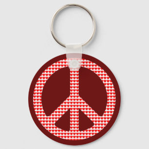 Peace Symbol Key Ring