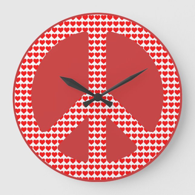 Peace Symbol Large Clock (Front)