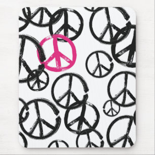 Peace symbol mouse pad