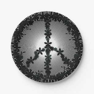 Peace symbol paper plate