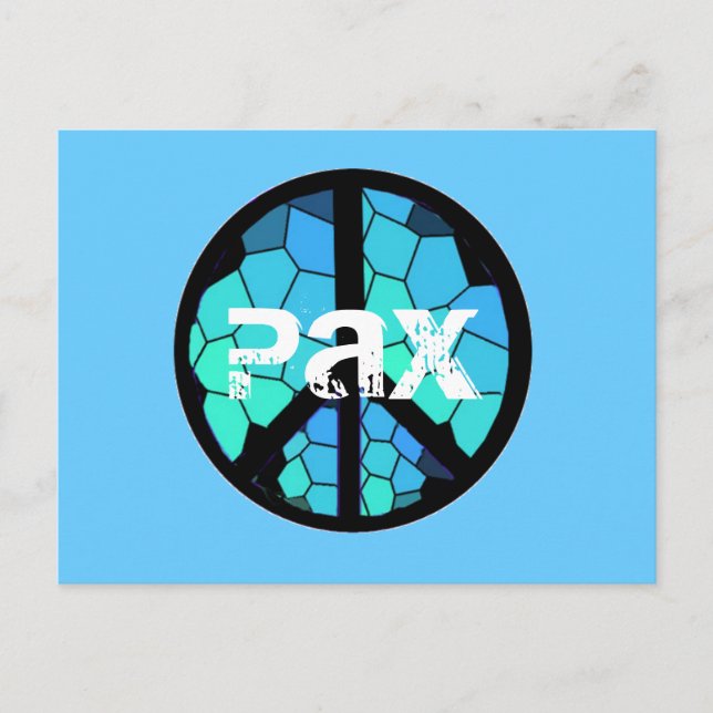 Peace Symbol Pax Postcard (Front)