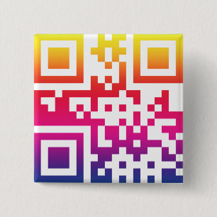 Peace ☮ Symbol -- QR Code 15 Cm Square Badge