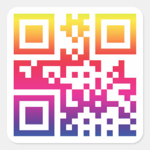 Peace ☮ Symbol -- QR Code Square Sticker