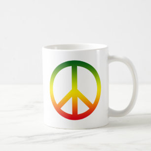 Peace Symbol Rasta Coffee Mug