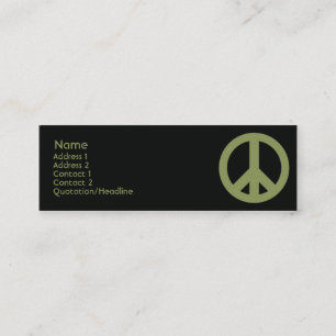 Peace Symbol - Skinny Mini Business Card