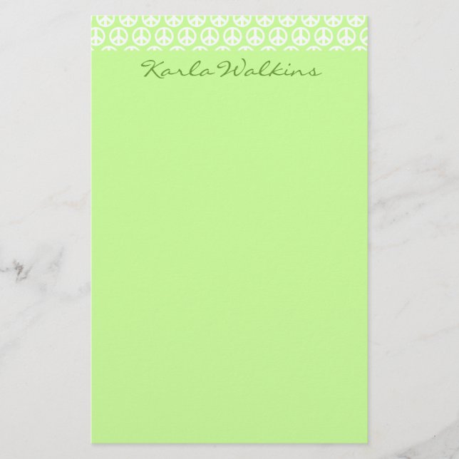 Peace symbol Stationery (Front)