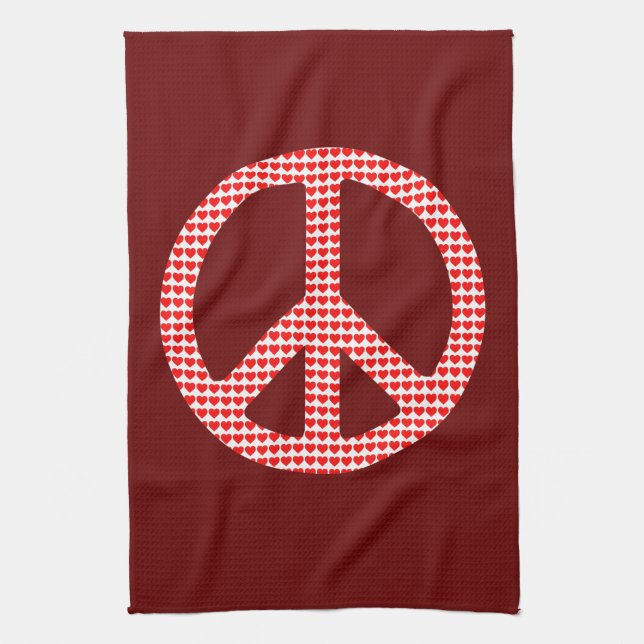 Peace Symbol Tea Towel (Vertical)