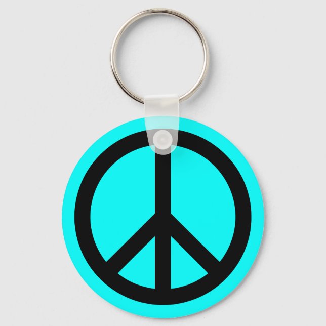 Peace Symbol Template Keychain (Front)