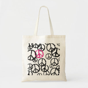 Peace symbol tote bag