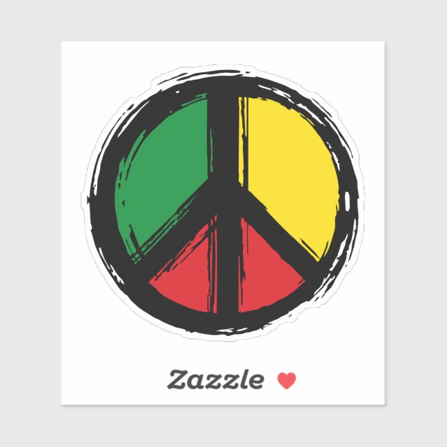 Peace Symbol with reaggae colours (Sheet)