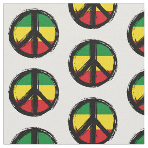 Peace Symbol with Reaggae Fabric