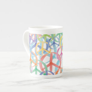 Peace Symbols Art Bone China Mug