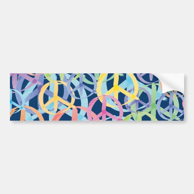 Peace Symbols Art Bumper Sticker (Front)