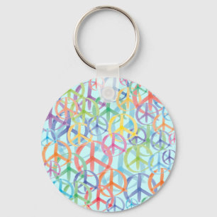 Peace Symbols Art Key Ring
