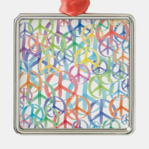 Peace Symbols Art Metal Ornament