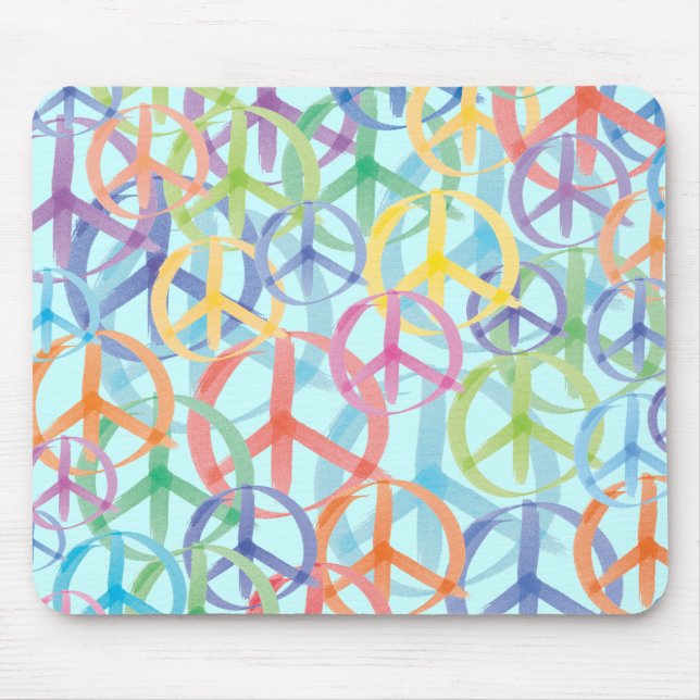 Peace Symbols Art Mouse Pad (Front)