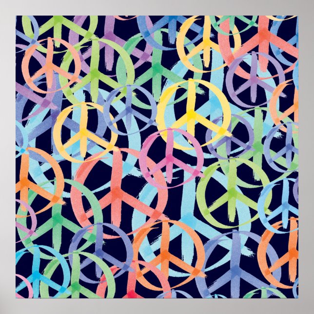 Peace Symbols Art Poster (Front)