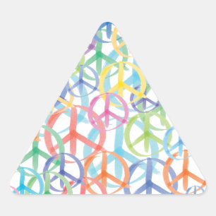 Peace Symbols Art Triangle Sticker