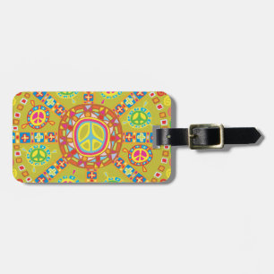 Peace Symbols Design Luggage Tag