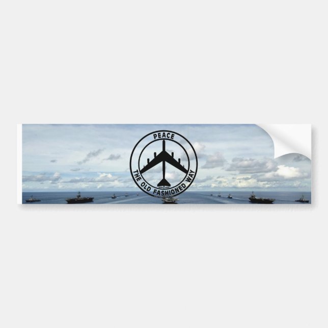 Peace the Old Fashion Way (Bumber Sticker) Bumper Sticker (Front)