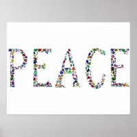 Peace, the word 'PEACE' Gemstone