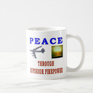 PEACE THROUGH COFFEE MUG