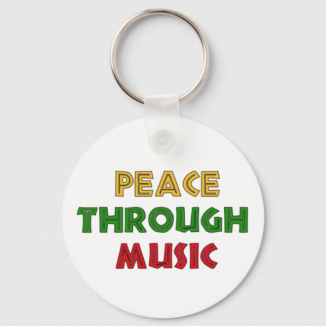 Peace Through Music Key Ring (Front)